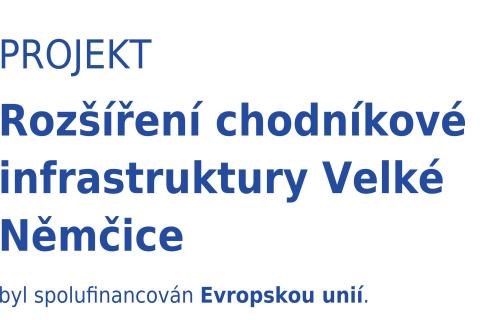 Ilustrační obrázek k prjektu Rozšíření chodníkové infrastruktury Velké Němčice